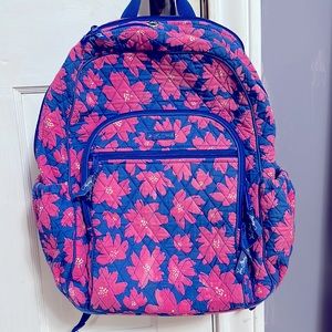 Vera Bradley pink and blue floral backpack